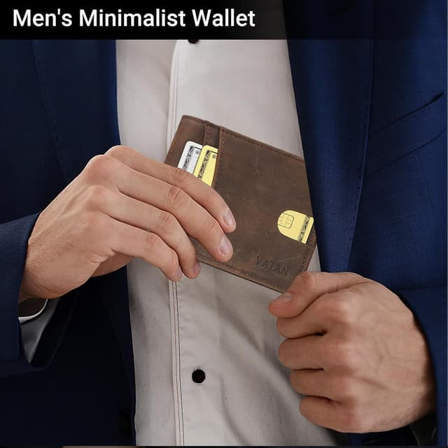 Detalle de Vatan Wallet slim RFID wallet for 15 cards