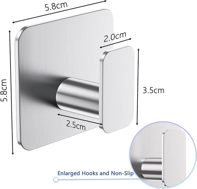 Thumbnail 5 de Aikzik Large Self Adhesive Hooks 4 Pack 10kg