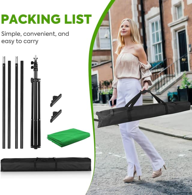 Thumbnail 5 de Green Screen Backdrop Kit 2x1.5m greenscreen 🎥