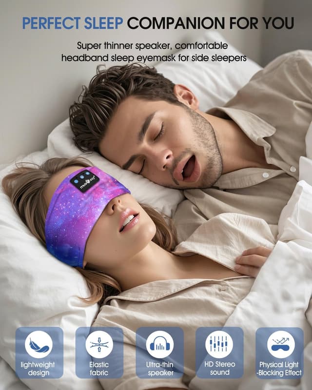 Detalle 1 de Musicozy Schlafkopfhörer Bluetooth 5.4 für Seitenschläfer