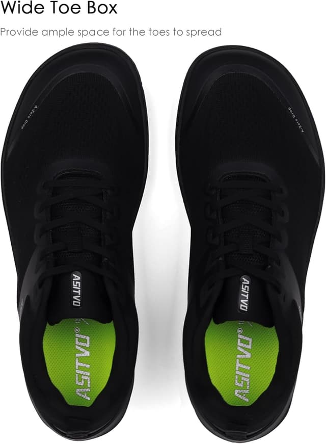 Detalle de ASITVO Wide Barefoot Shoes for Men — Zero-Drop Minimalist Gym Cross Trainers with Wide Toe Box