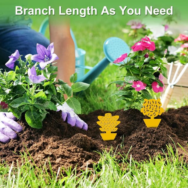 Thumbnail 6 de 100 Stück Gelbsticker gegen Trauermücken – klebrige Fangtafeln für Zimmerpflanzen