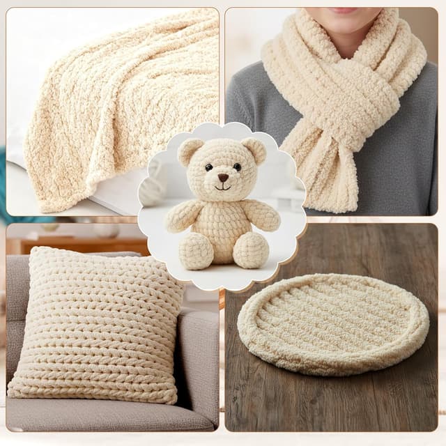 Thumbnail 3 de Chunky Yarn 250g x2 soft wool for blankets