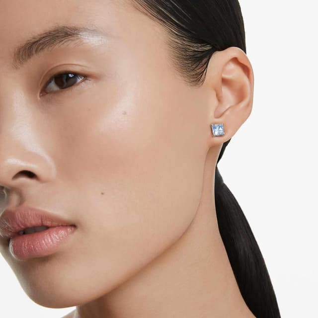 Thumbnail 4 de Swarovski Pendientes Matrix cuadrados azules