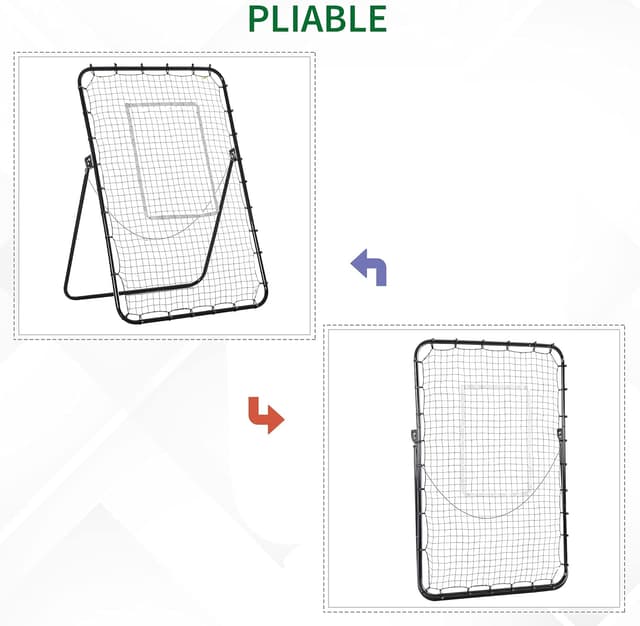 Detalle de HOMCOM Filet de Rebond Football Ajustable