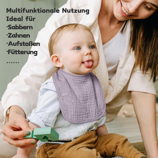 Detalle de Susurration Musselin Lätzchen 6er Pack