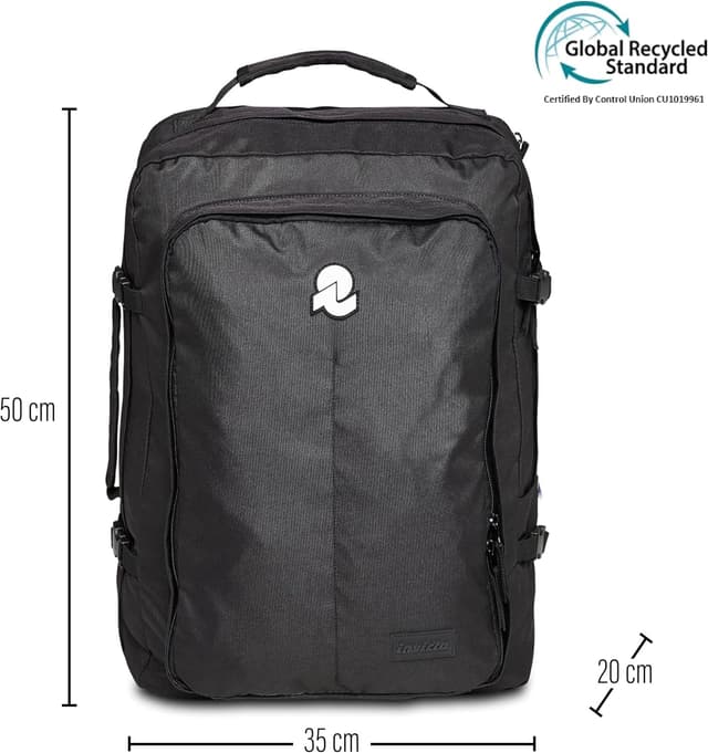 Detalle de Invicta Zaino Viaggio FREEWAY: zaino/valigia da viaggio a mano con tasca PC fino a 15,6”