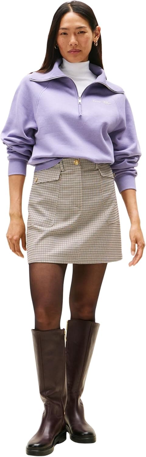 Detalle 2 de Tommy Hilfiger Felpa Mezza Zip donna