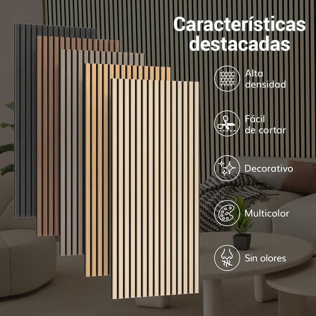 Thumbnail 4 de TONOR Paneles Acústicos de Chapa 120x60 Roble