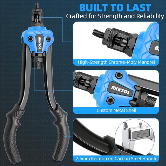 Detalle 2 de AKKTOL Nietmutternzange Set 7 Dorne