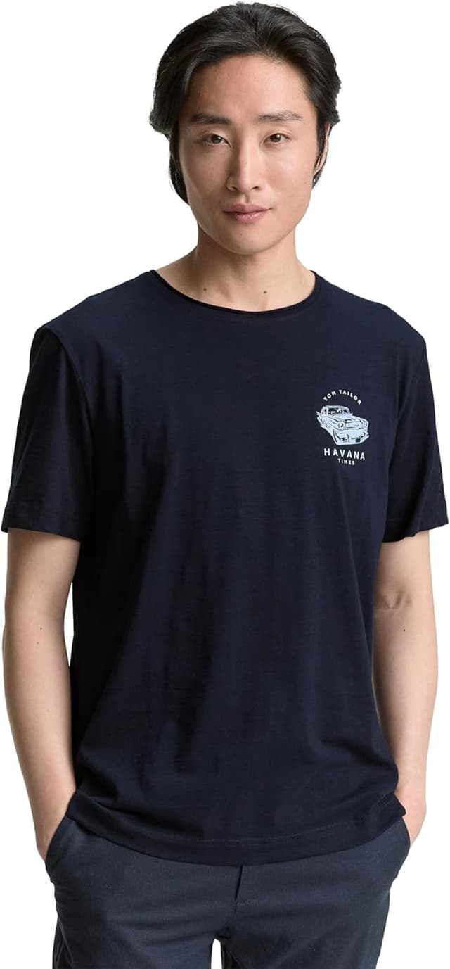 Detalle 2 de Tom Tailor 1046755 T-Shirt da uomo con maniche corte