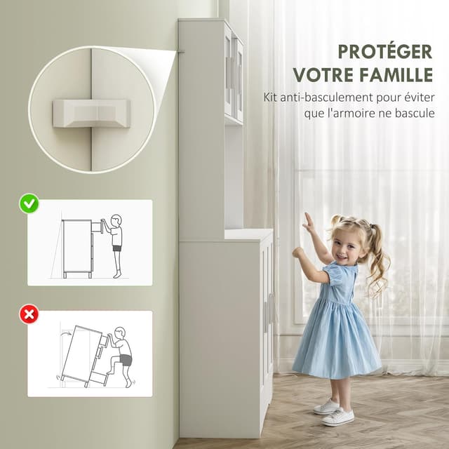 Thumbnail 6 de HOMCOM Armoire de Cuisine 108 x 35 x 180 cm