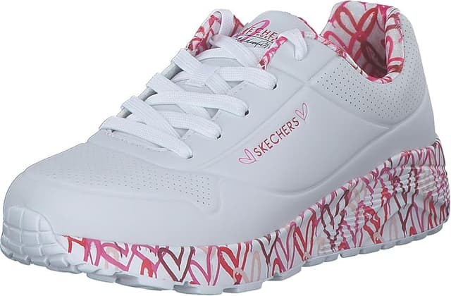 Detalle de Skechers Uno Lite Lovely Luv Zapatillas Deportivas 👟 Blanco