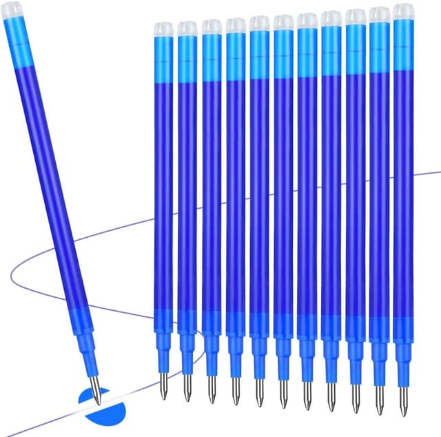 Detalle de Vicloon recharge pour stylo gel effaçable (12 recharges) pointe 0,7 mm, bleu