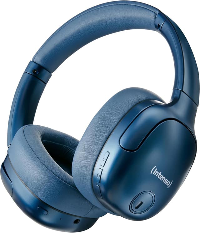Detalle 2 de Intenso O400HA Over-Ear Kopfhörer (Hybrid ANC) mit bis zu 75 Std. Laufzeit, Bluetooth 5.3, Transparenz-Modus & Kabelbetrieb – Rosa
