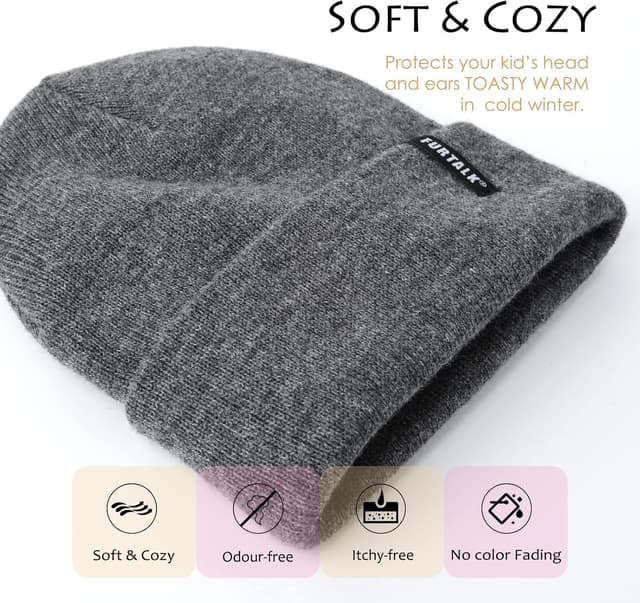 Detalle 2 de FURTALK Unisex Baby Wintermütze 3 Größen 🧣