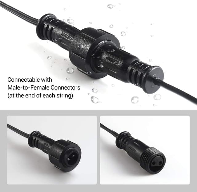 Detalle 2 de Avoalre Catena Luminosa Esterno 12 m IP65 30+3 G45, collegabile per giardino, terrazza e feste