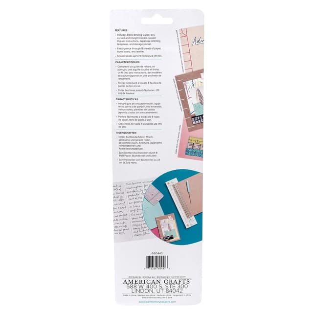 Detalle de AMERICAN CRAFTS Binding Guide, Papel Multicolor para Manualidades ✂