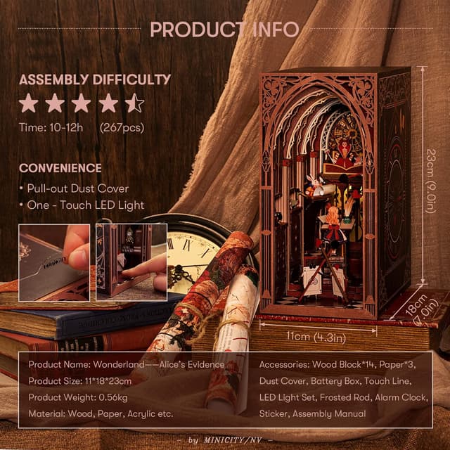 Detalle 2 de MiniCity Kit Libreria Pianista in Legno