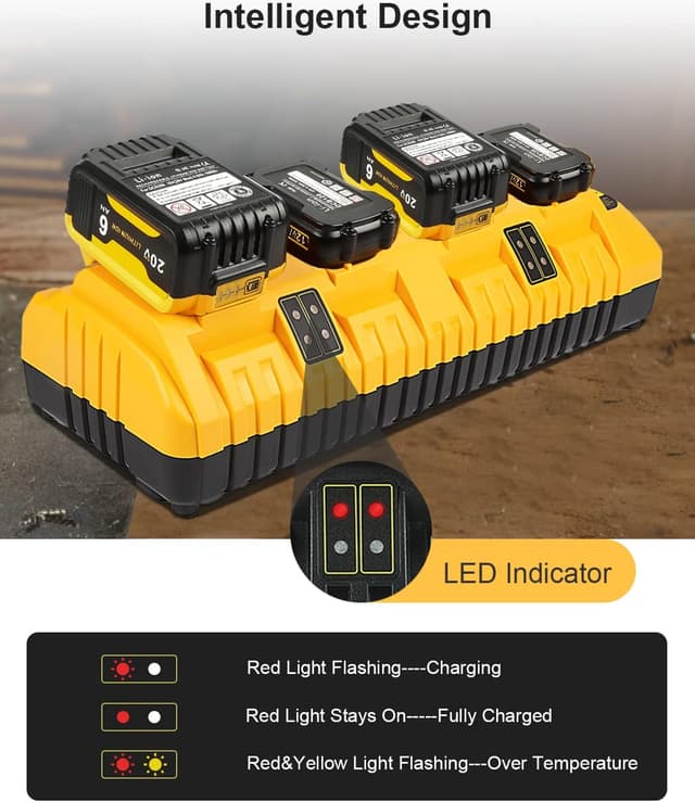 Thumbnail 4 de Lenoya DCB104 Replacement for Dewalt 12V/20V Max Battery Charger Station