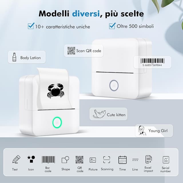 Thumbnail 4 de Stampante etichette termica Bluetooth 200 DPI