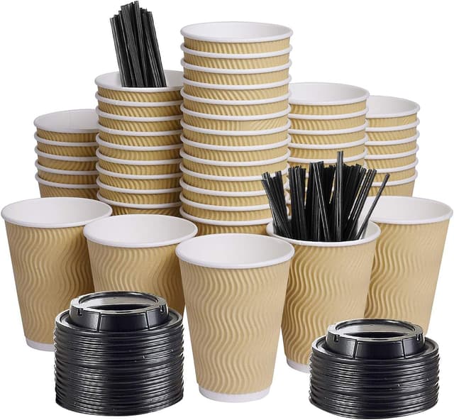 Imagen de SPRINGPACK Paper Coffee Cups 100 pack 🥤 en OfertitasTOP