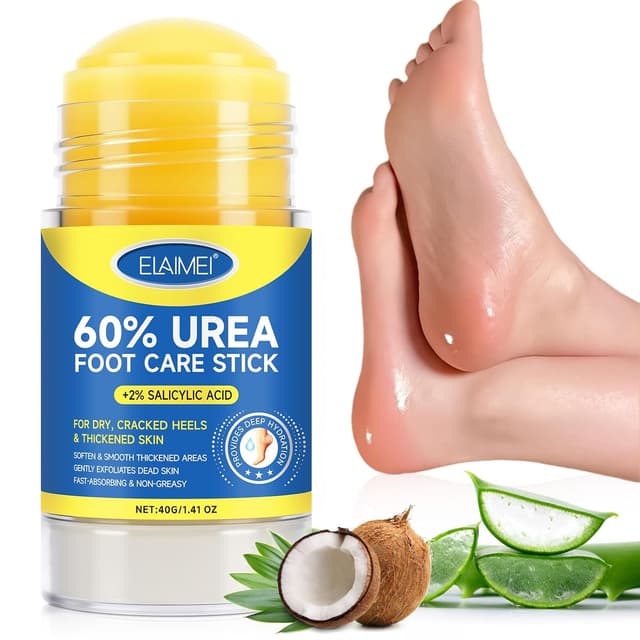 Detalle de Urea Cream 60 Prozent für Füße – Harnstoffcreme-Stick mit 60% Urea & 2% Salicylsäure (80 g)
