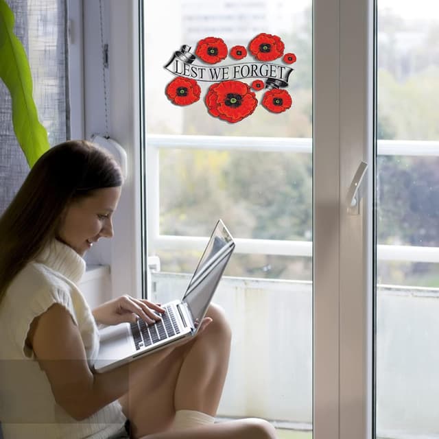 Thumbnail 4 de Poppy Flower Car Sticker 2pc