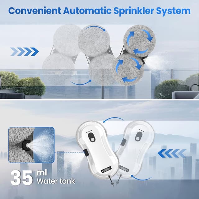 Detalle de SWBSLL Robot Lavavetri con 5600Pa, ultra-sottile 7,5 cm, nebulizzatore e telecomando