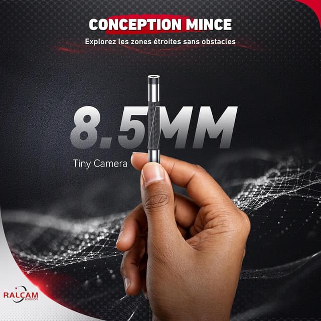 Thumbnail 3 de Ralcam Caméra Endoscope 4,3" HD 1080P 1m