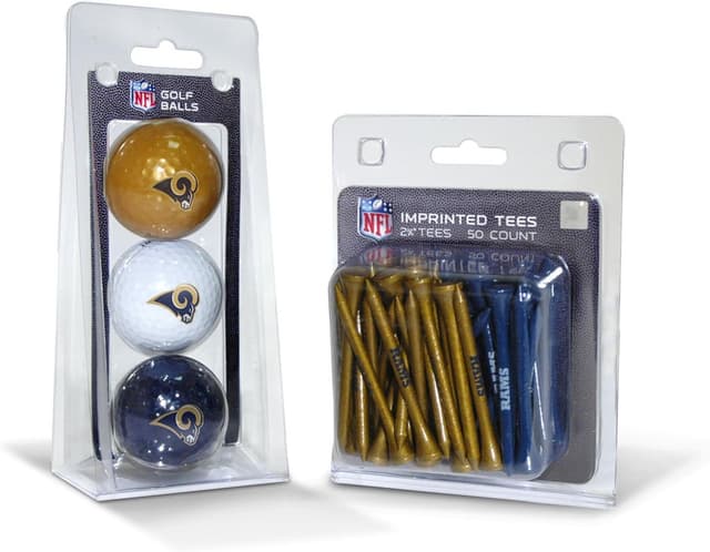 Detalle de Team Golf NFL Kansas City Chiefs logo golf ball and tees bundle (3 golf balls, 50 tees)