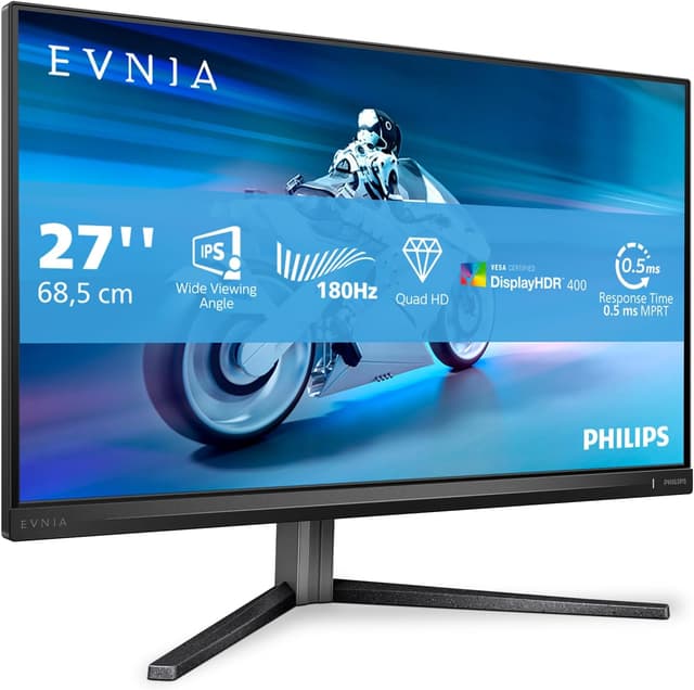 Detalle de Philips Evnia 27M2N5500 27-inch QHD gaming monitor (180 Hz, FreeSync Premium, G-Sync compatible) with HDR400