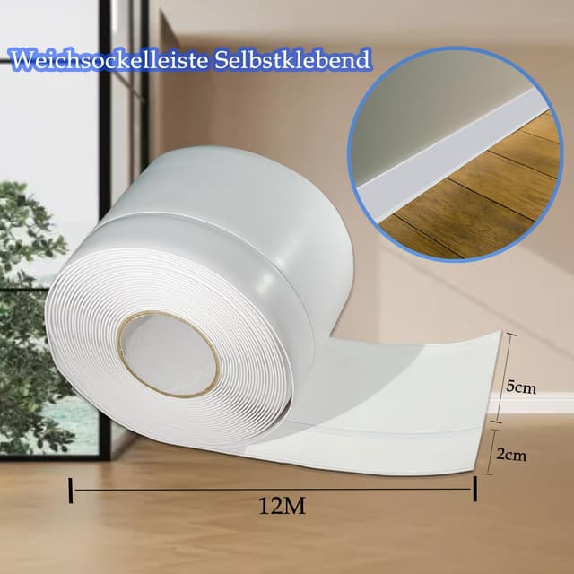 Detalle de Weichsockelleiste 50 x 20 mm für Küche