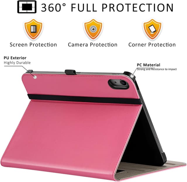 Detalle de ZtotopCases Case for iPad 11th Generation (2025) & iPad 10th Generation (2022) with Auto Wake/Sleep, Multi-Angle Stand & Pencil Holder – Pink
