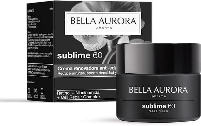 Detalle de BELLA AURORA Sublime 60 +50 ml, Crema Noche para Piel Madura 🌙