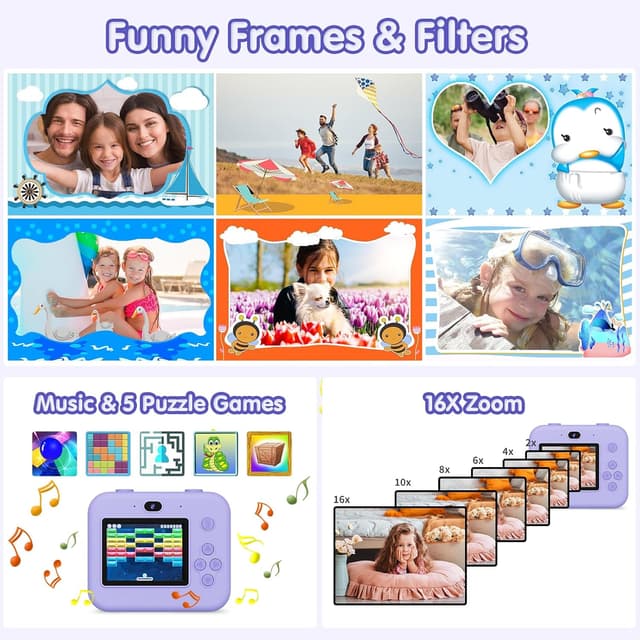 Thumbnail 2 de ASTGMI Kids Instant Print Selfie Camera