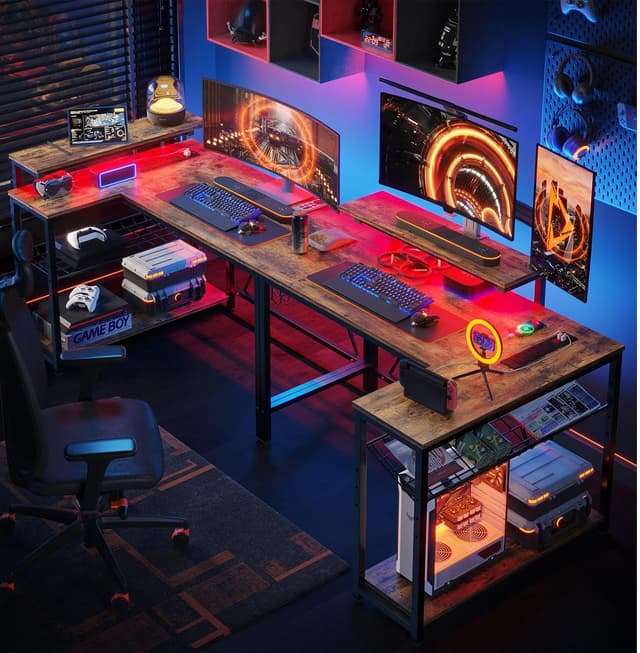 Detalle 2 de Bestier L-shaped desk 106.5cm with USB