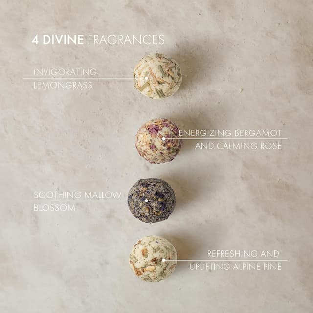 Detalle 2 de Satin Naturel Satin Naturel Gift Set of 4 Luxury Organic Vegan Bath Bombs