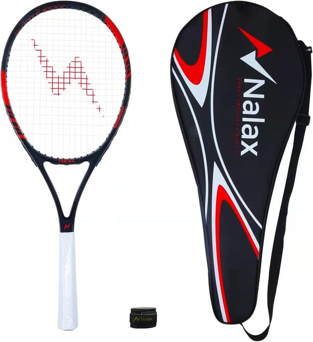 Detalle de Nalax Tennis Racket (Carbon Fibre, 300g) with Carry Bag & Grip Tape