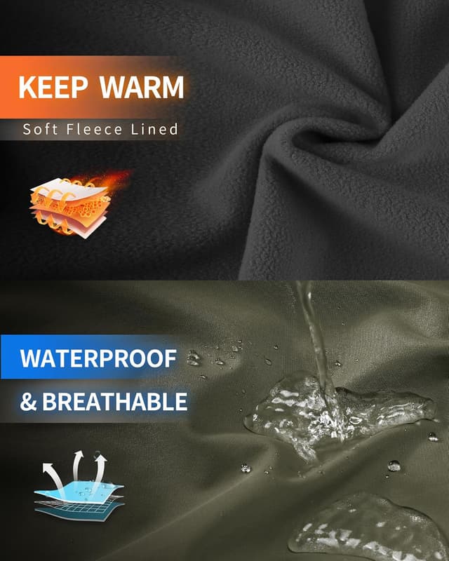 Detalle de Outdoor Ventures Damen Softshelljacke wasserdicht & winddicht mit Kapuze – Übergangs- und Funktionsjacke