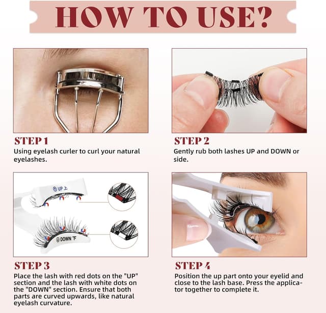 Thumbnail 6 de Higu clace LASH-A2: ciglia finte magnetiche naturali con applicatore, senza colla