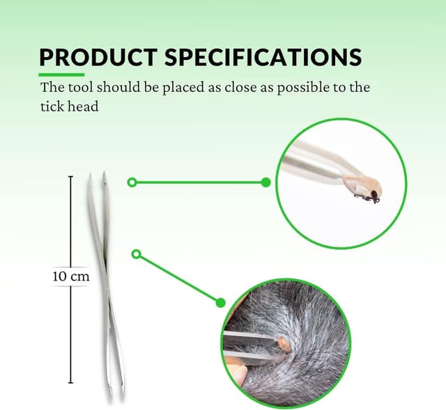 Detalle 2 de MYDAISY Zeckenzange 5er Set für Haustiere 🐾