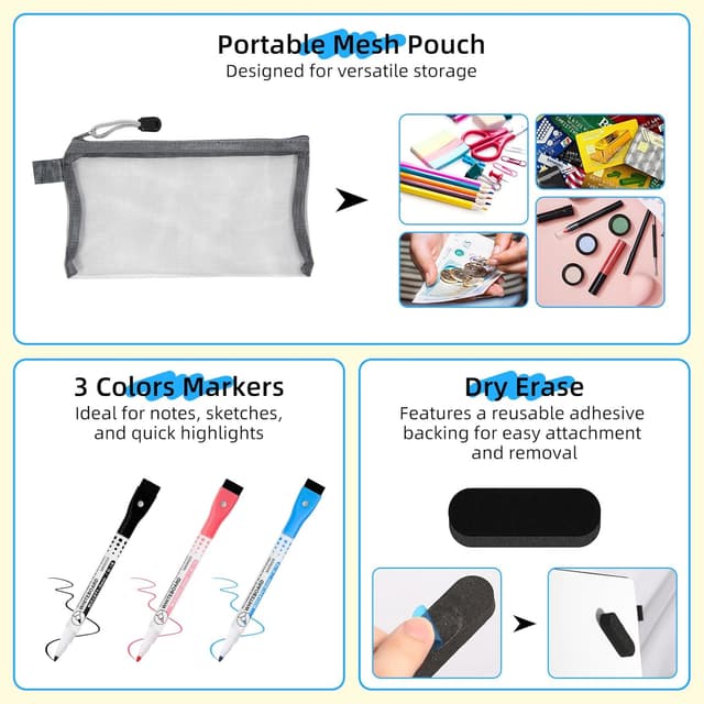 Detalle de AGM A5 mini whiteboard with markers