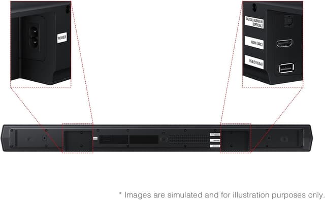 Detalle de Samsung B-Series Soundbar HW-B550F (2025 Model) 2.1-Ch DTS Virtual:X with Subwoofer