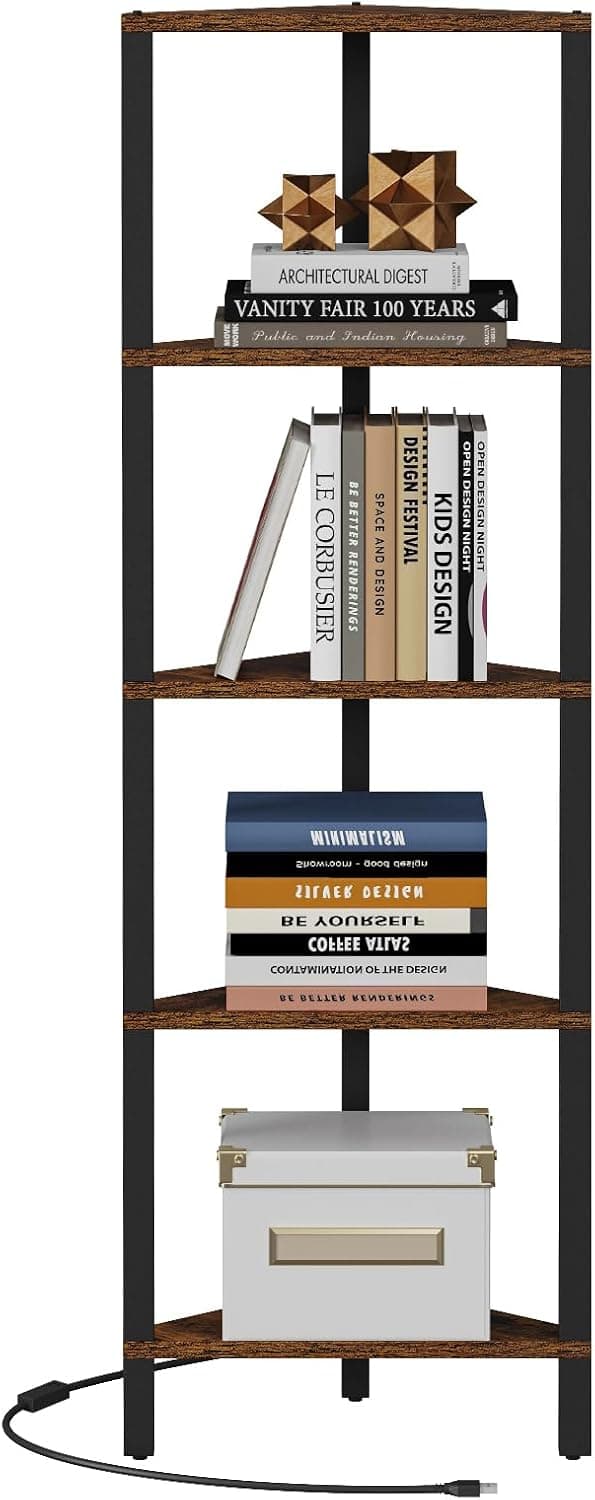 Thumbnail 6 de TUTOTAK Corner Shelf with LED Light 5-Tier Corner Bookshelf ๐