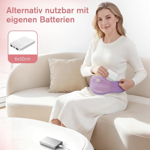 Detalle 1 de Comfytemp Große Wärmegürtel 5000mAh Heizgürtel für Periode