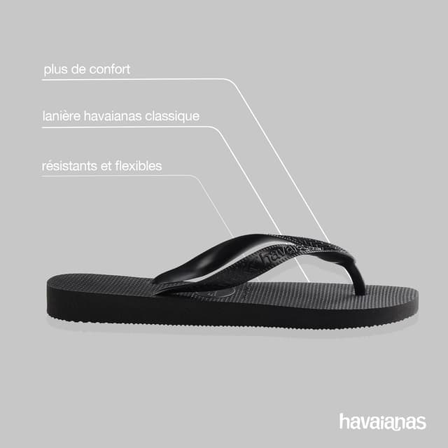 Detalle de Havaianas Mixte Top Tongs : tongs classiques, confort et semelle antidérapante