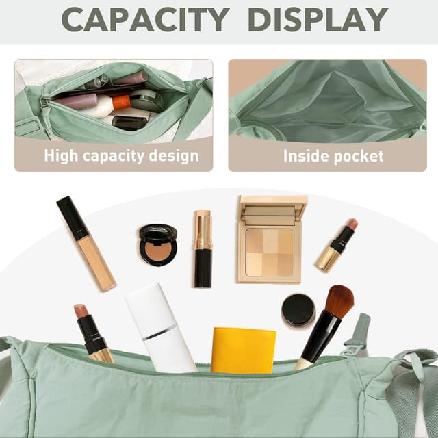 Detalle 2 de Uwiyo Crescent Bag for Women in Nylon – dumpling-style crossbody with adjustable strap