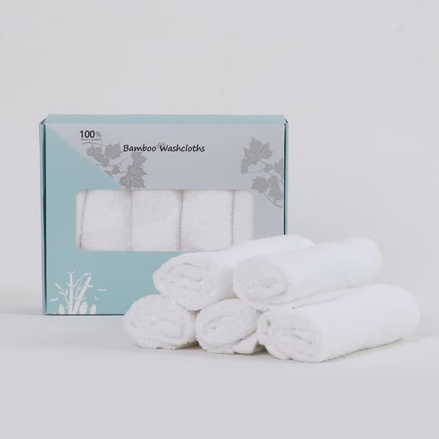 Detalle de Baby washcloths bamboo 10" x 10" 5 pack