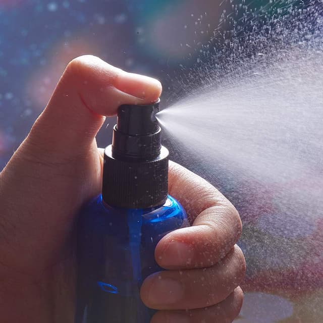 Detalle de JamHooDirect 4-pack 100ml fine mist spray bottles for travel (refillable, leak-proof) with 2 funnels and stickers